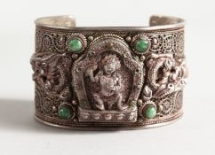 A TIBETAN SILVER BANGLE.