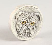A CIRCULAR BULLDOG VESTA CASE.