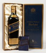 JOHNNIE WALKER Blue label SCOTCH WHISKY, 70cl in a box.