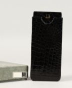 A DUNHILL CROCODILE LEATHER SUNGLASSES CASE.