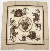 A HERMES SILK SCARF 