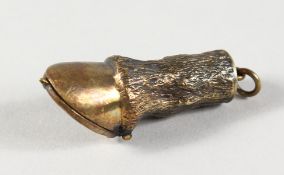 A BRASS HOOF VESTA.