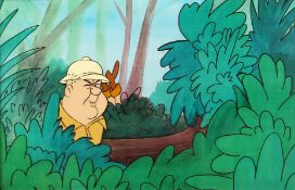 A FILM CEL. Used by Pietro Psaier in one of his silkscreens. 7ins x 11ins. Unframed.