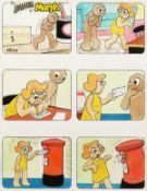 BILL MEVIN (1922-2019) WATERCOLOUR, SIX SCENES, POSTBOX. 13ins x 10ins.