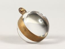 A NOVELTY SPHERICAL DESK CLOCK.