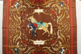 A HERMES SILK SCARF 