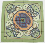 A HERMES SILK SCARF 