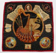 A HERMES SILK SCARF 