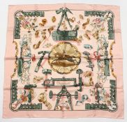 A HERMES SILK SCARF 