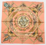A HERMES SILK SCARF 