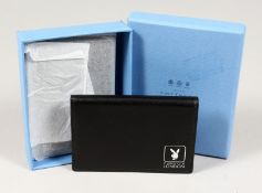 TWO PLAYBOY LEATHER CARD CASES.