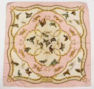 A HERMES SILK SCARF 