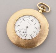 A LADIES WALTHAM POCKET WATCH.