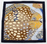 A HERMES SILK SCARF 