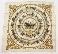 A HERMES SILK SCARF 