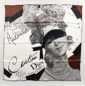 A CHRISTIAN DIOR SILK SCARF 