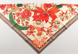 A HERMES SILK SCARF 