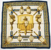 A HERMES SILK SCARF 