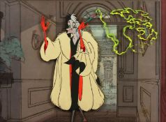 A WALT DISNEY ANIMATED CEL. CRUELLA DE VIL. 101 DALMATIANS. Disney Villain Vol. 1. No. 231/500.