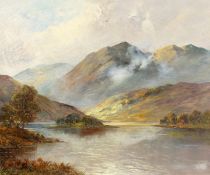 F.E. Jamieson (1895-1950) British, A pair of highland scenes featuring lakes and rivers, oil on