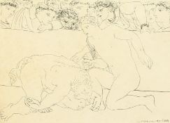 After Picasso, a print of a bullfighting scene, 8
