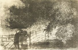 Edward Ardizzone (1900-1979) British, 'Lovers Under a Great Beech', lithograph, limited edition 5/