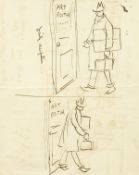 Edward Alfred Cucuel (1785-1954) American, 'Daily Occupation', the art editor arriving and