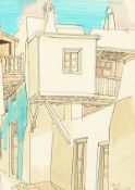Theodore Pantos (b.1932) Greek, A Mykonos House, ink & wash, signed and dated, 13