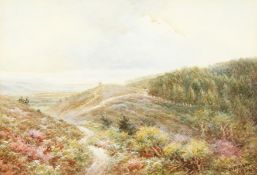 Walter Duncan (1848-1932) British, A pair of views of heathland scenes, watercolour, signed and