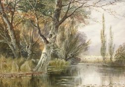 E. L. Herring (19th century) British, A pair of river landscapes, watercolour, signed and dated '