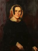 Early 19th century English school, A portrait of a Lady in a headdress, oil on canvas, 36