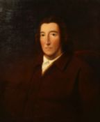 19th century English school, A portrait of a seated gentleman, oil on canvas, 30