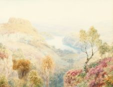 Henry Bowser Wimbush (1816-1943) British, 'Loch Drunkie', A view of the mountain loch,