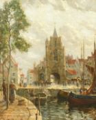 Struan Robertson (early 20th century) Scottish, 'New Market, Amsterdam', a study of the Amsterdam