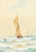 A collection of maritime scenes, watercolour, from 5.5
