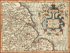 17th century, A hand coloured map of the East of England, 5