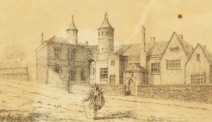 Wenceslaus Hollar (1607-1677) Bohemia/British, 'Brook House', an old master engraving, 8