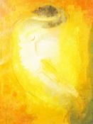 Jean-Marie Calmettes (1918-2007) French, 'Nu au Fond Rouge', oil on canvas, signed and dated '