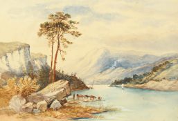 20th century British school, two paintings by the same hand depicting river landscapes, on with a