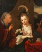 17th/18th century continental school, An allegory of misplaced lessons in morals, oil on canvas,