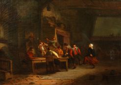 18th/19th century, manner of David Teniers, Dutch school, A scene of revellers in a Tavern, oil on