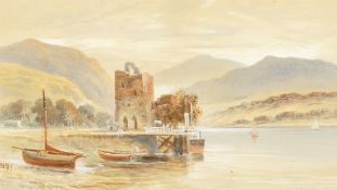 J. Berkeley Hewitt (19 century) British,' Loch Lomond' and 'Carrick Castle', a pair of watercolours,