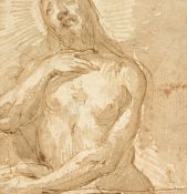 An early 18th century old master drawing of a saint, 3.5