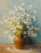Alexi Tikhomirov (b.1965) 'Daisies', signed oil on canvas, 19.5