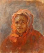 19th/20th century, A study of an African figure, oil on canvas board, 18