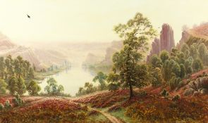 Gaston Anglade (1854-1919) French, 'En Correze, Le Matin, Septembre 6, 1909', A view of the