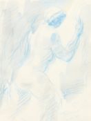 Thomas O'Donnell (20th century), A reclining female nude, mixed media, signed, dated indistinctly,