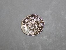 ISLAMIC SILVER COIN - Fatimid coins, Silver 1/4 Dirham, Poss (340 between 390 AH). 15mm