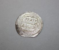 SILVER ISLAMIC COIN - ABBASID,al-Rashid, Silver dirham, Mint of . al-Muhammadiya, year 191 AH.