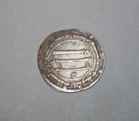SILVER ISLAMIC COIN - ABBASID al-Mansur, Silver dirham, Mint of Madinat al-Salam (Baghdad) AH 153,